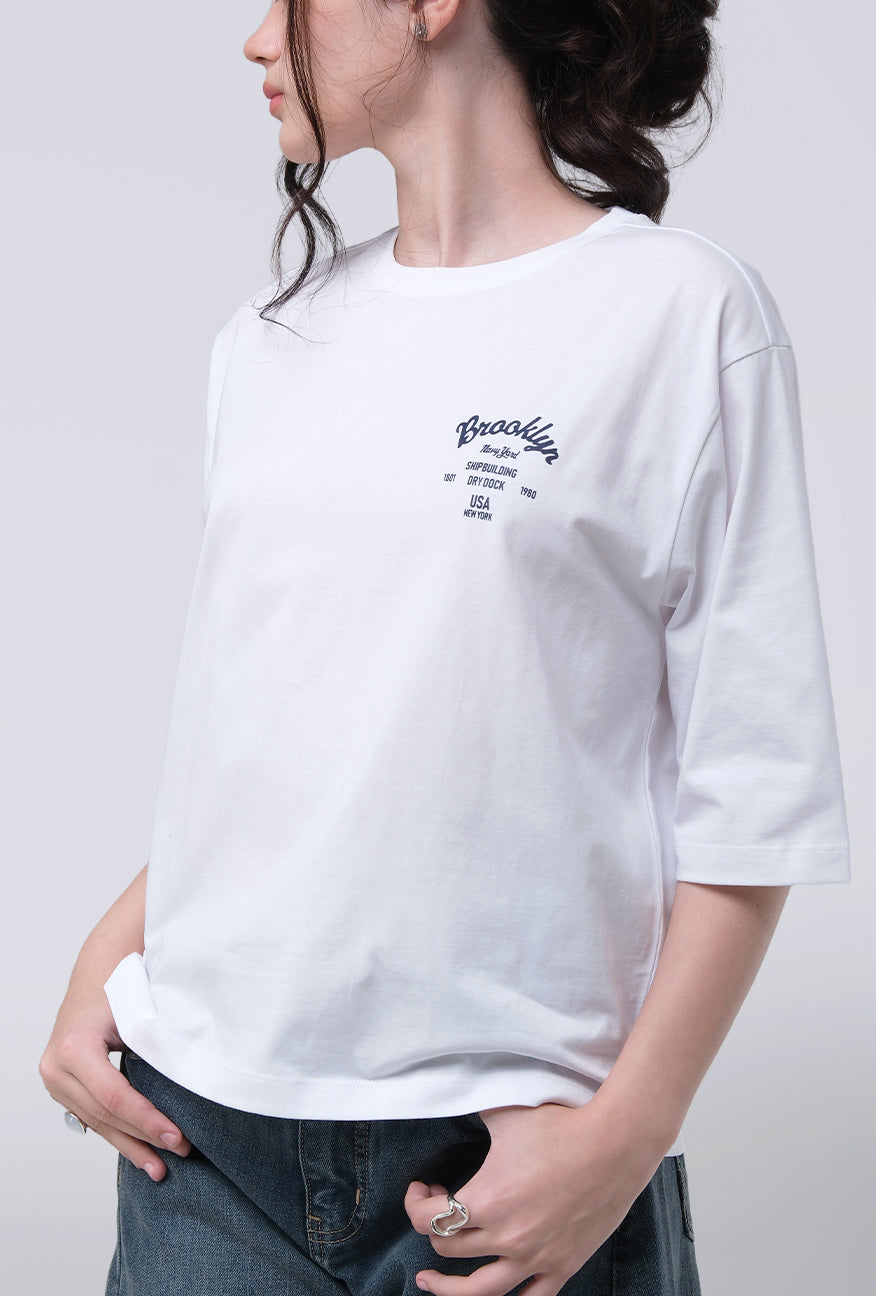 T-Shirt Lengan Pendek Joella White