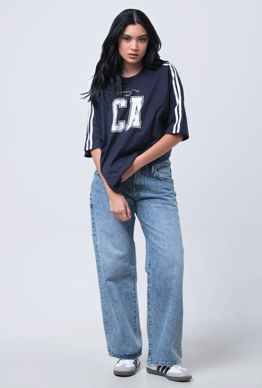 T-Shirt Lengan Pendek Nadlin Navy