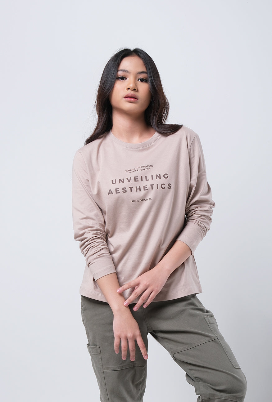 T-Shirt Lengan Panjang Alona Khaki