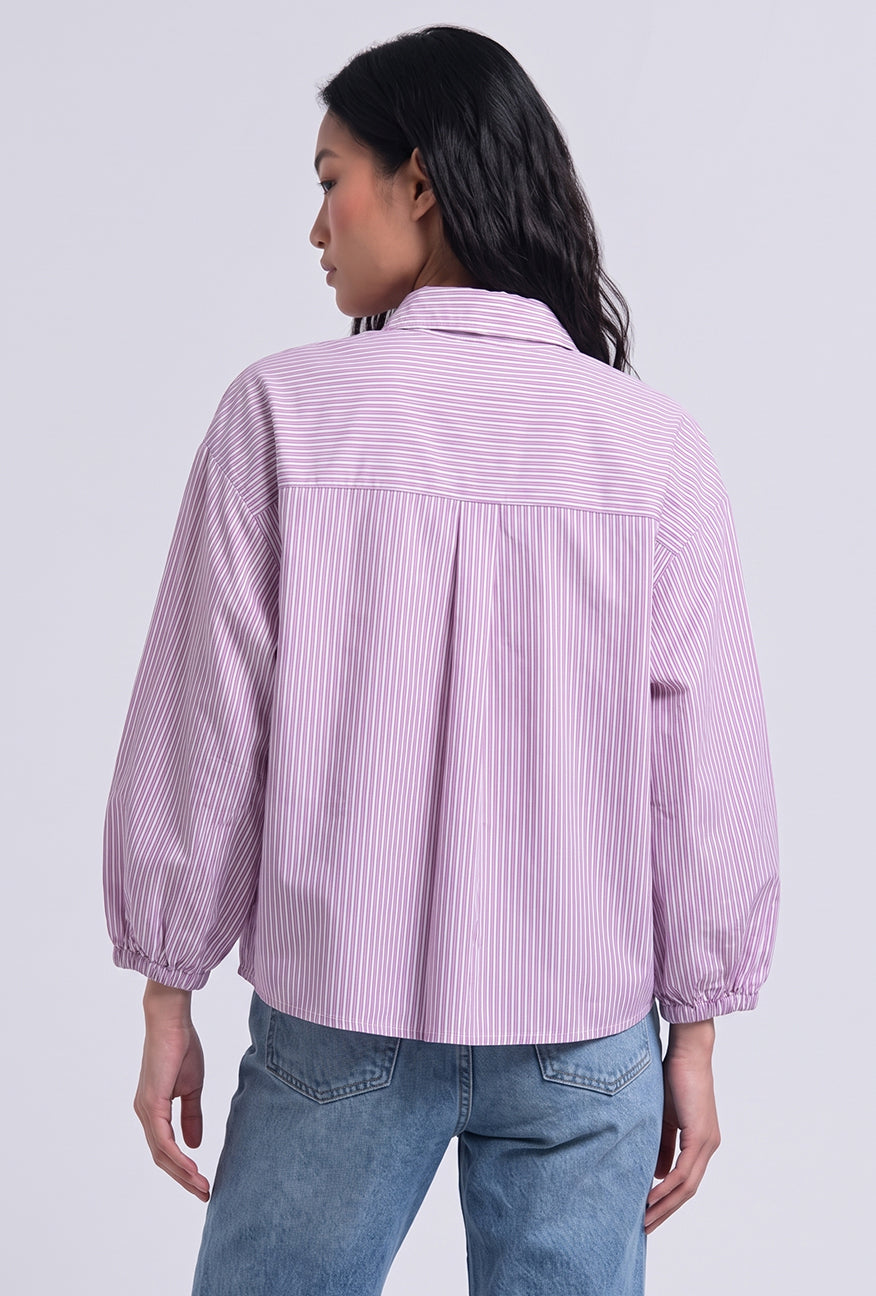 Kemeja Caelina Purple White
