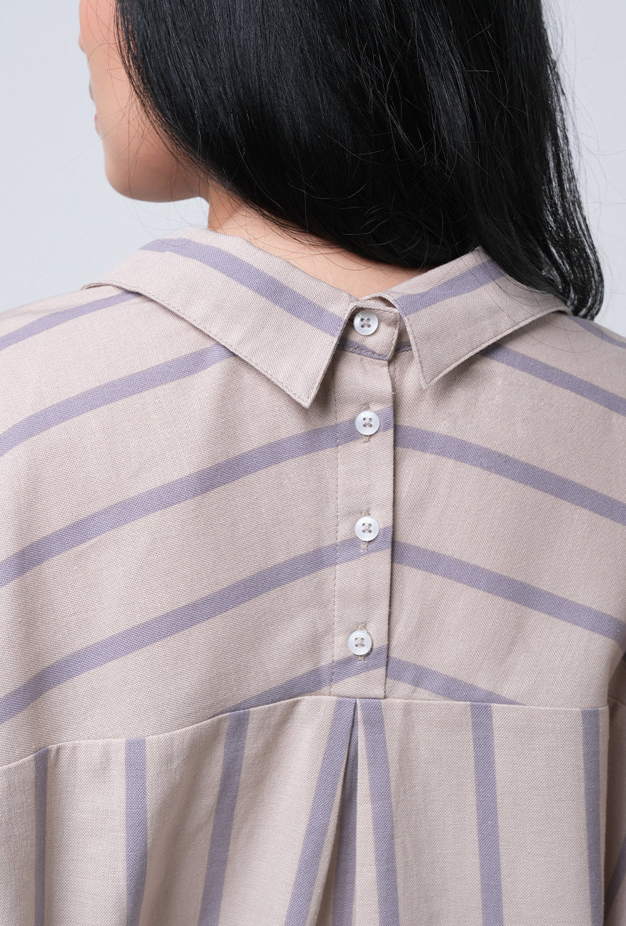Kemeja Lengan Panjang Caury Khaki Grey