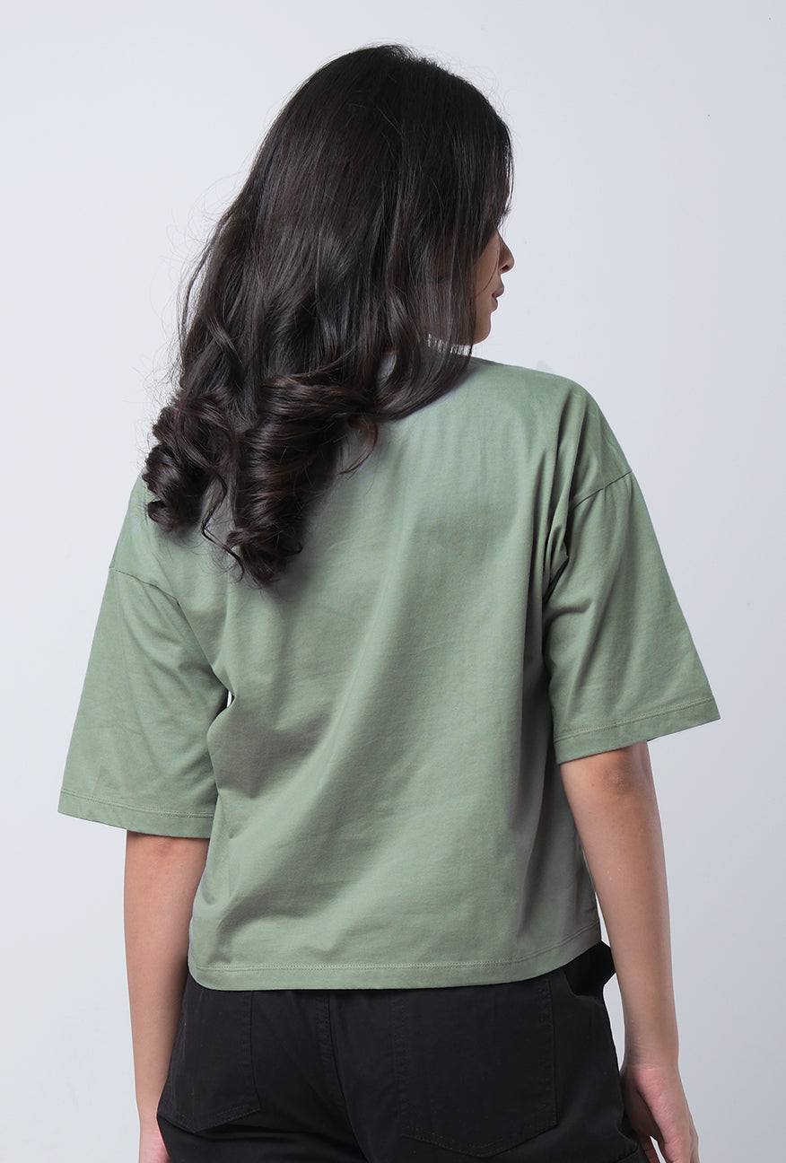 T-Shirt Lengan Pendek Ofelia Dusty Green