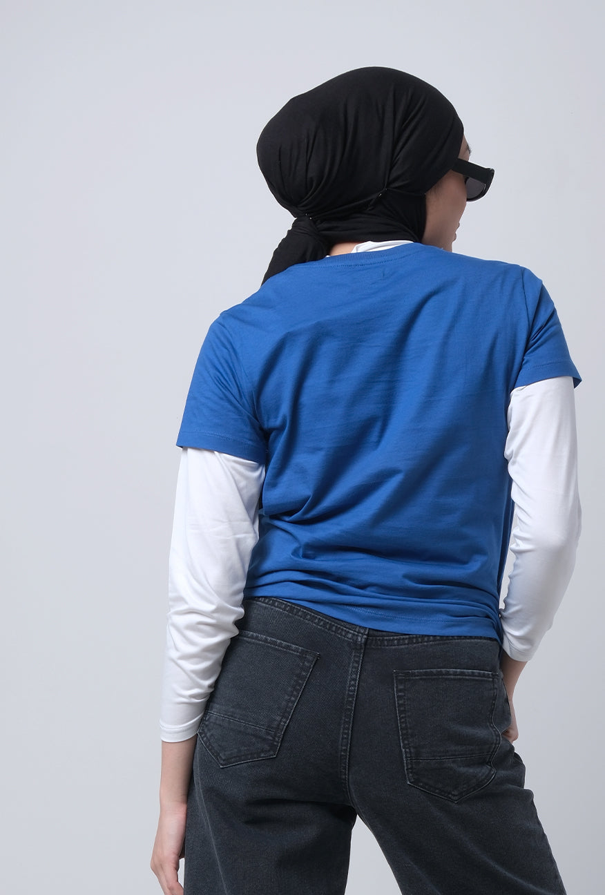 T-Shirt Lengan Pendek Shaw Blue