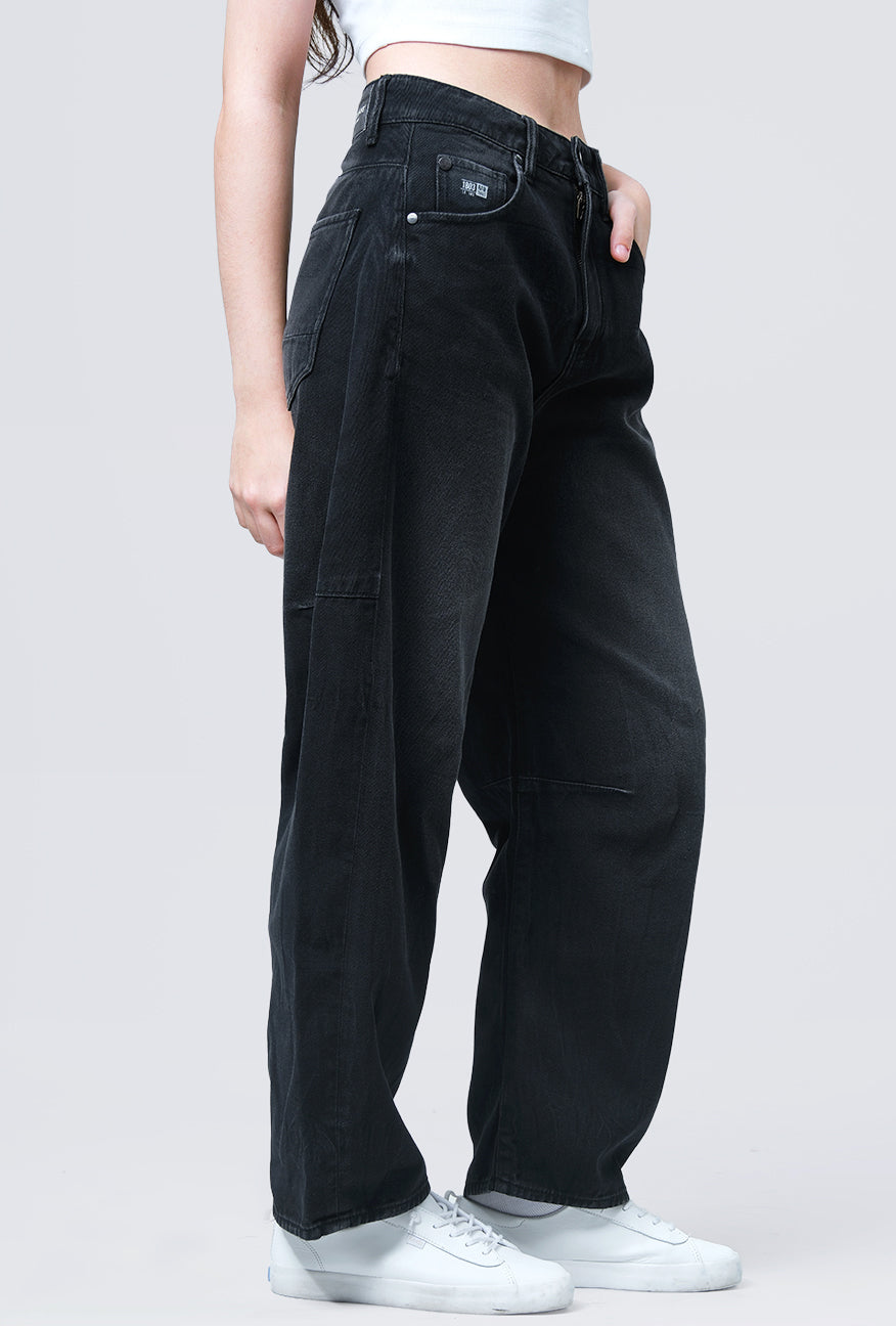 Jeans Barrel Sora Dark Grey