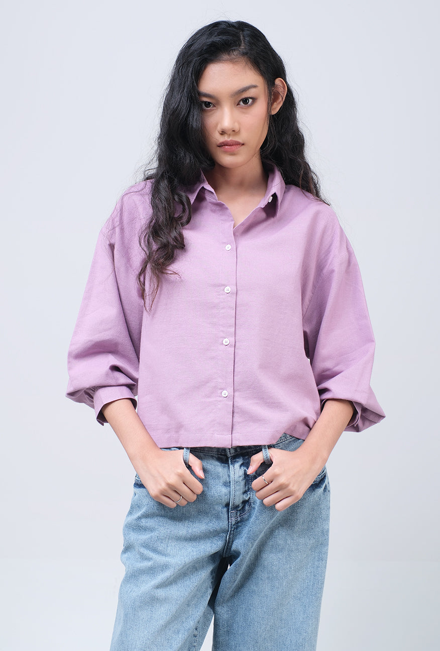 Kemeja Margin Lavender