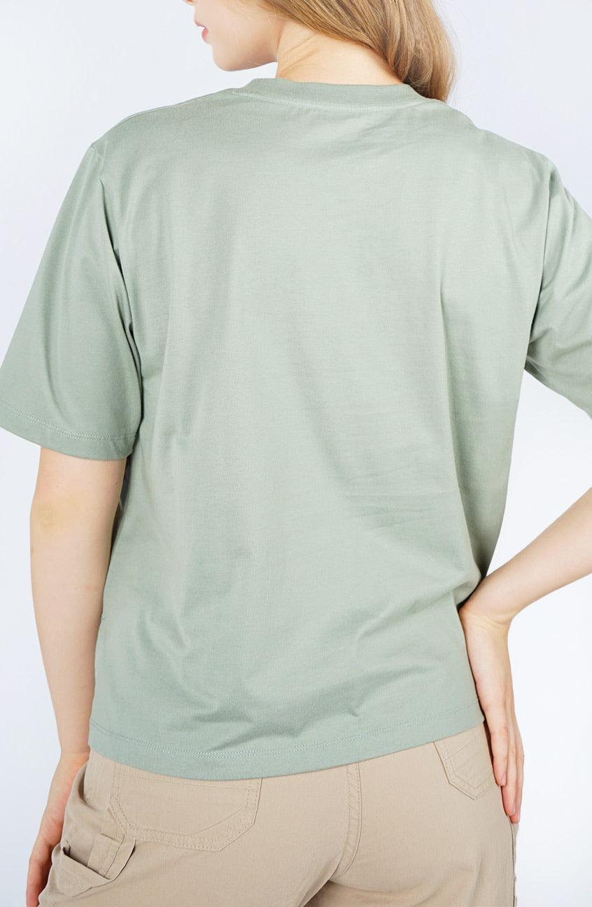 T-Shirt Boxy Lengan Pendek Rivania Dusty Green