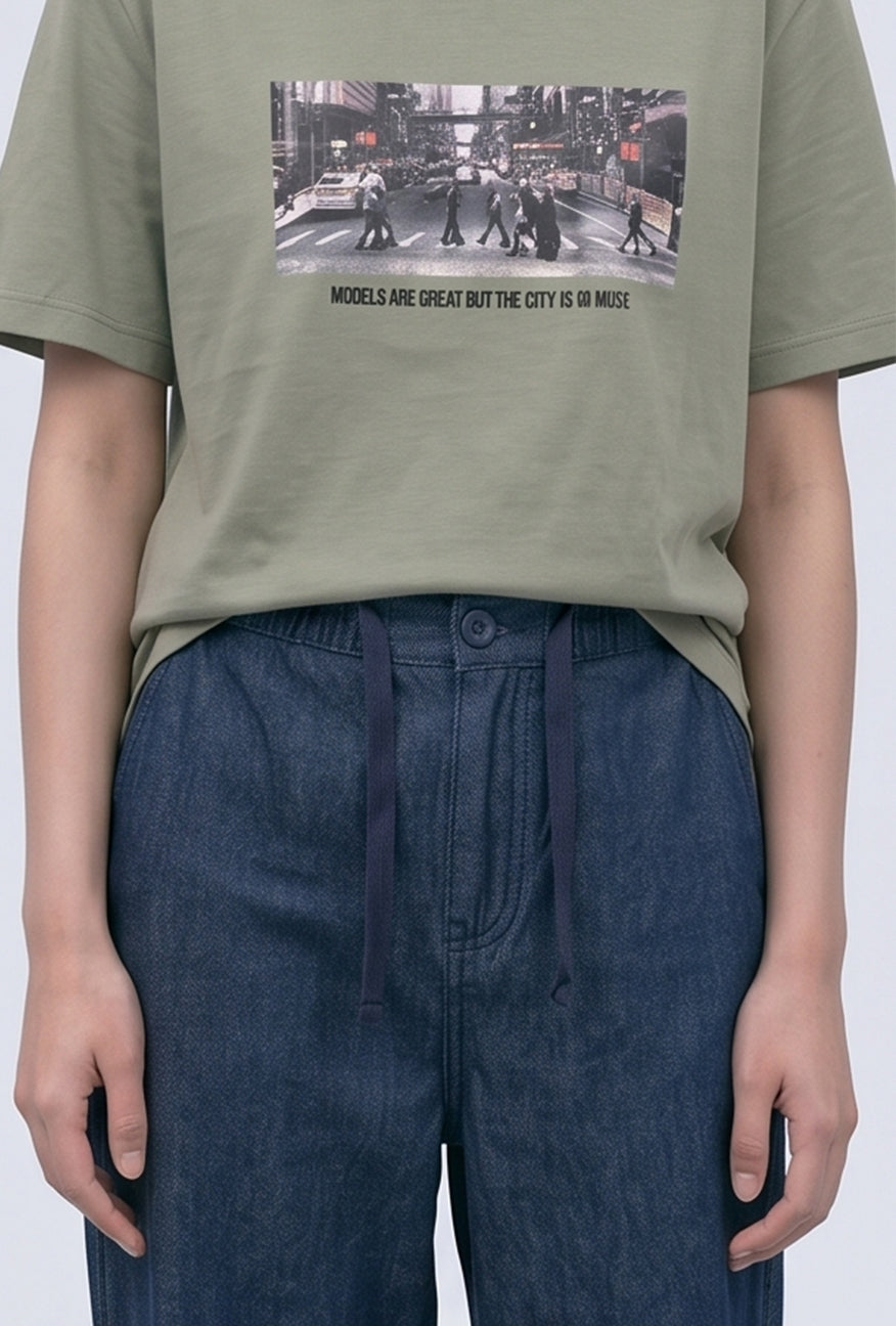 Celana Panjang Regular Nicoline Dark Blue