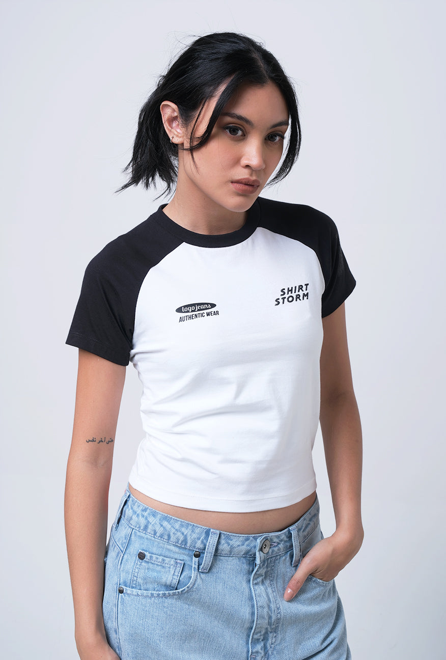 Baby Tee Quila Offwhite Black