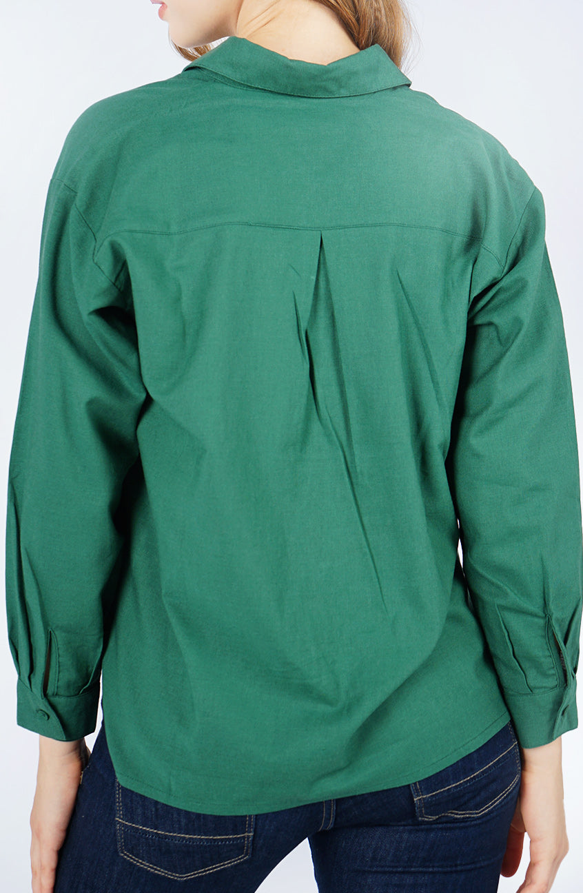 Kemeja Lengan Panjang Karla Green