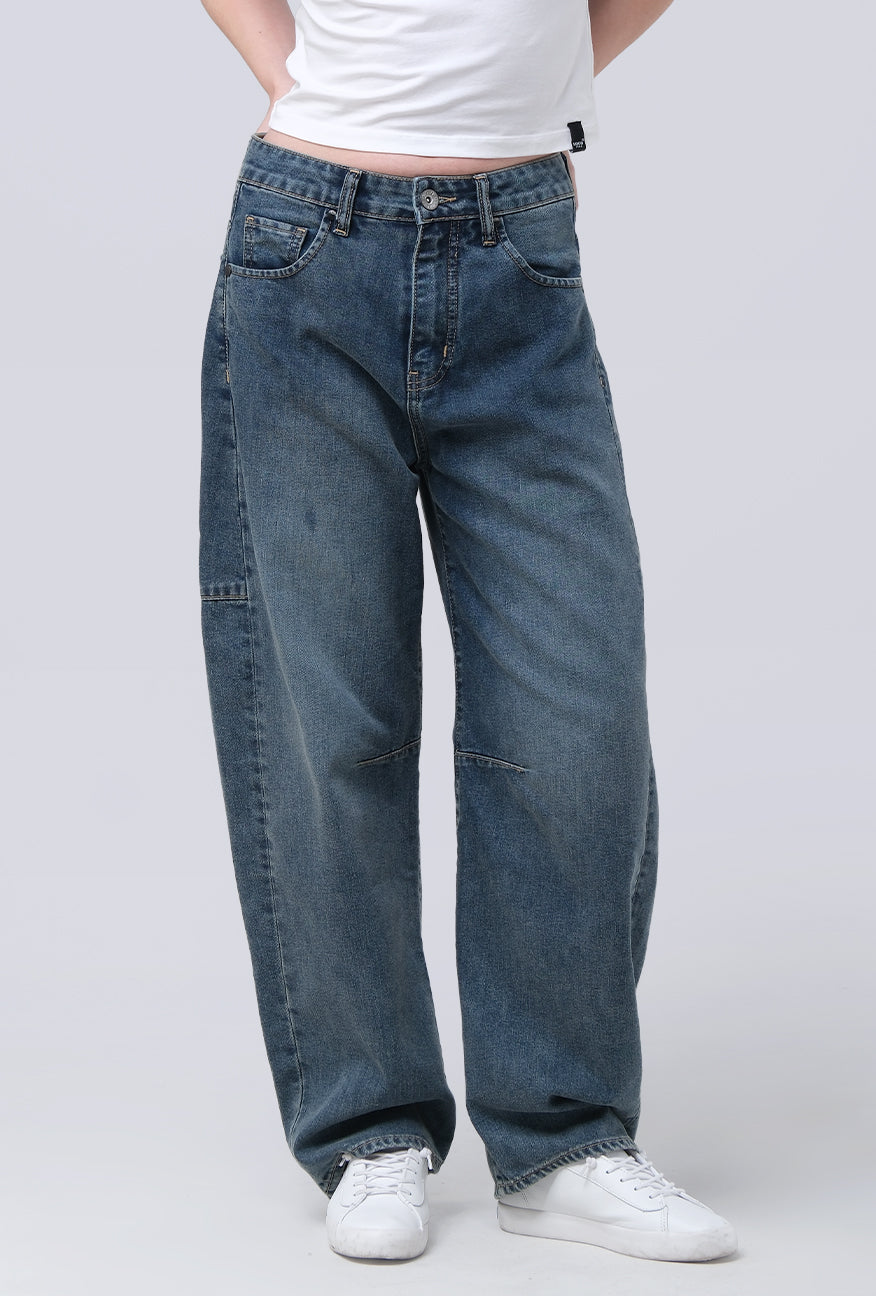 Jeans Barrel Sora Medium Blue