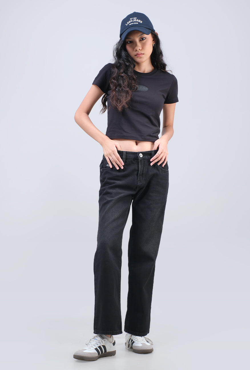 Jeans Straightcut L2 Series Dark Grey With Handmade