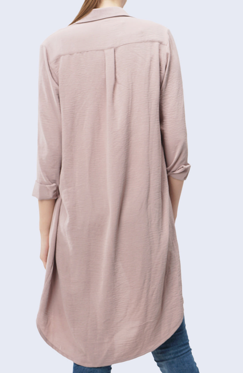Dress Lengan Panjang Aisya Beige Cream