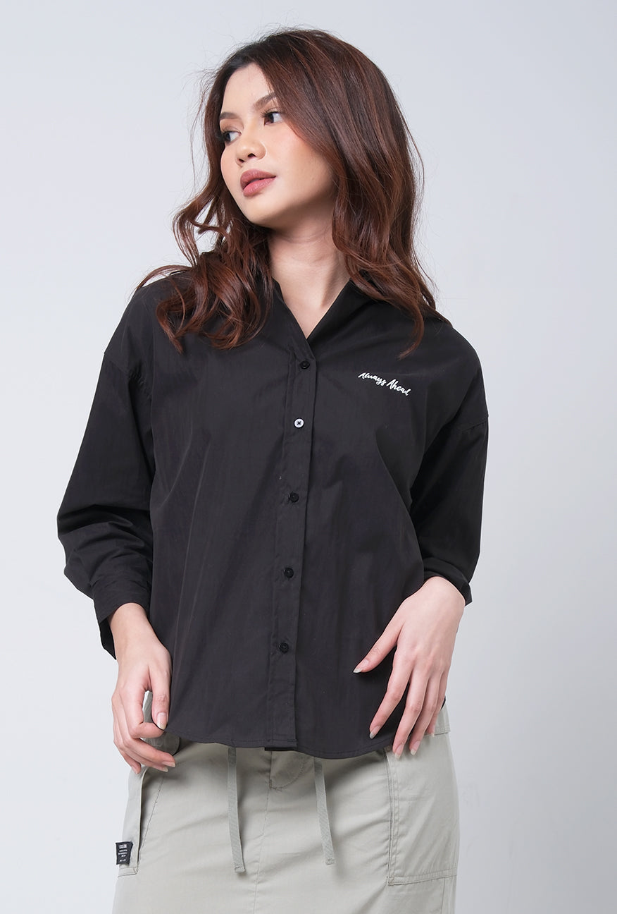 Kemeja Lengan Panjang Catriona Black