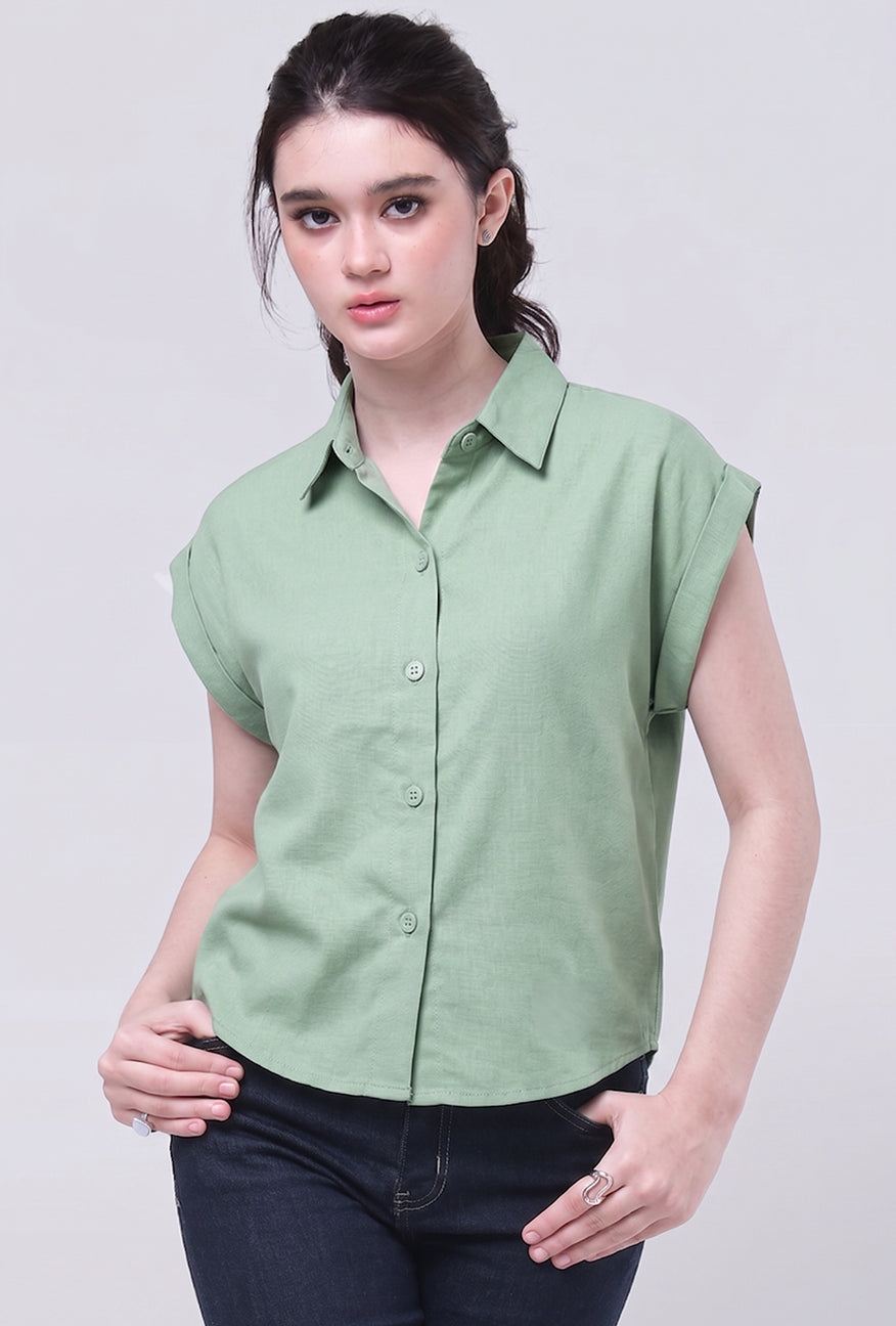 Kemeja Oryna Green Exclusive Online