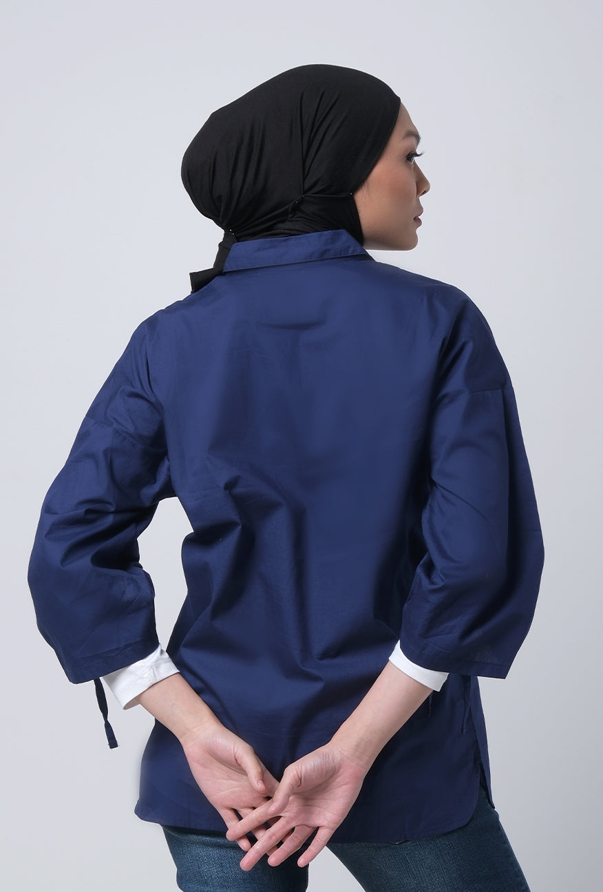 Kemeja Lengan Panjang Torch Navy