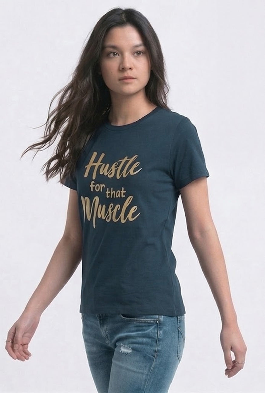 T-Shirt Lengan Pendek Muscle Dark Green