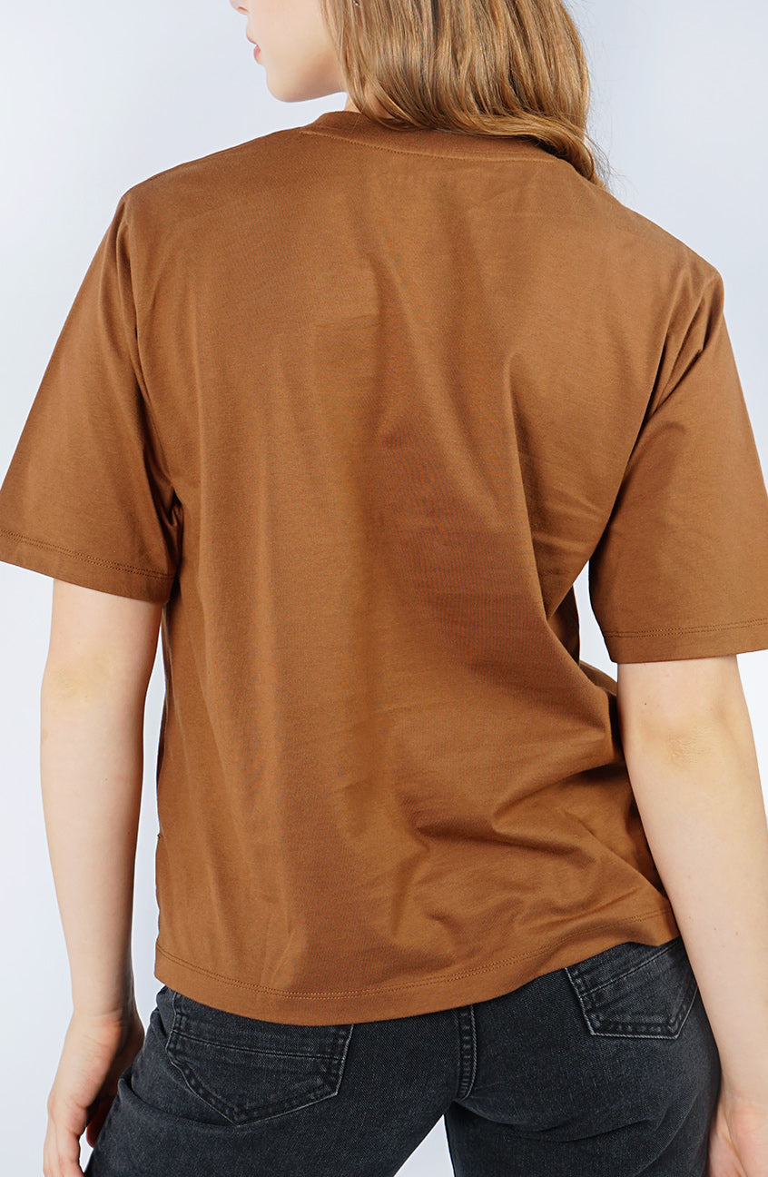 T-Shirt Boxy Lengan Pendek Izzora Brown