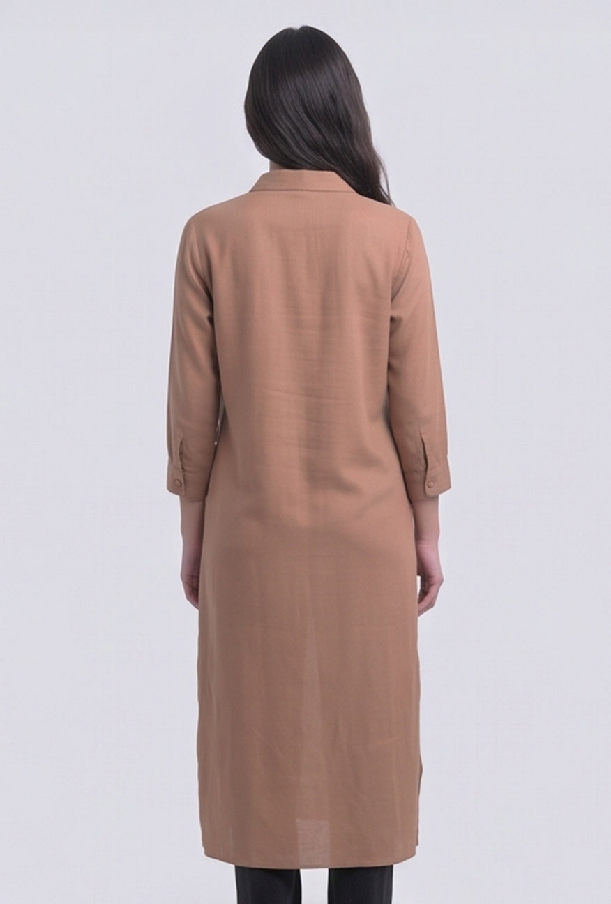 Dress Lengan Panjang Prisy Brown