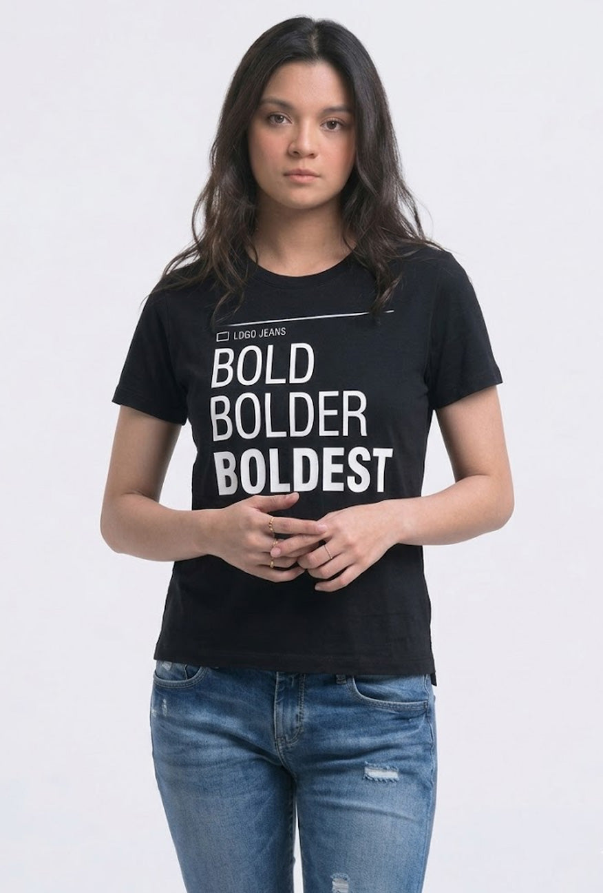 T-Shirt Lengan Pendek Stop Black