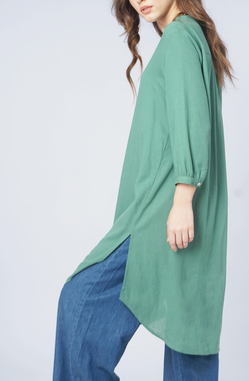 Dress Lengan Panjang Antie Dusty Green