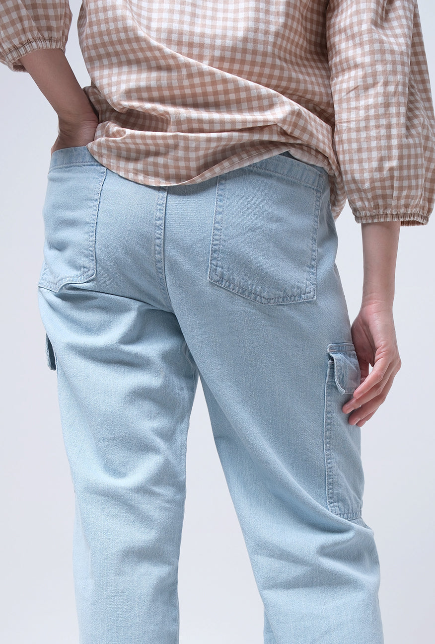 Jeans Cargo Misha Light Blue Cargo