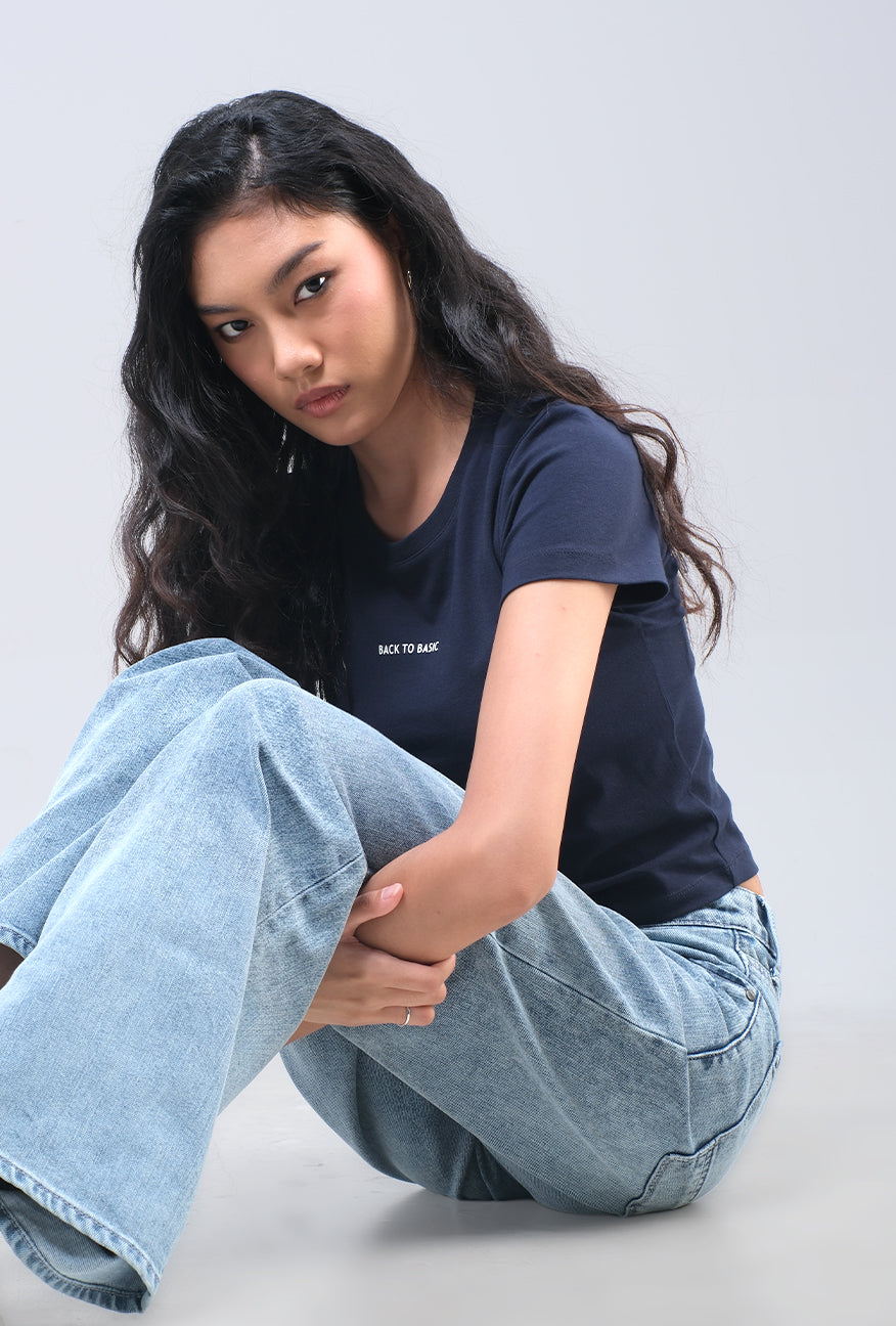 Baby Tee Vay Navy