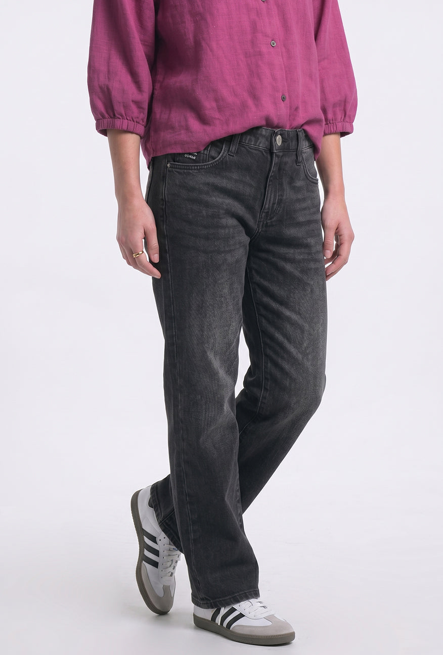 Jeans Straightcut L2 Series Dark Grey With Handmade