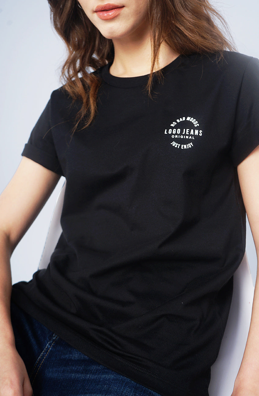 T-Shirt Lengan Pendek Amara Black