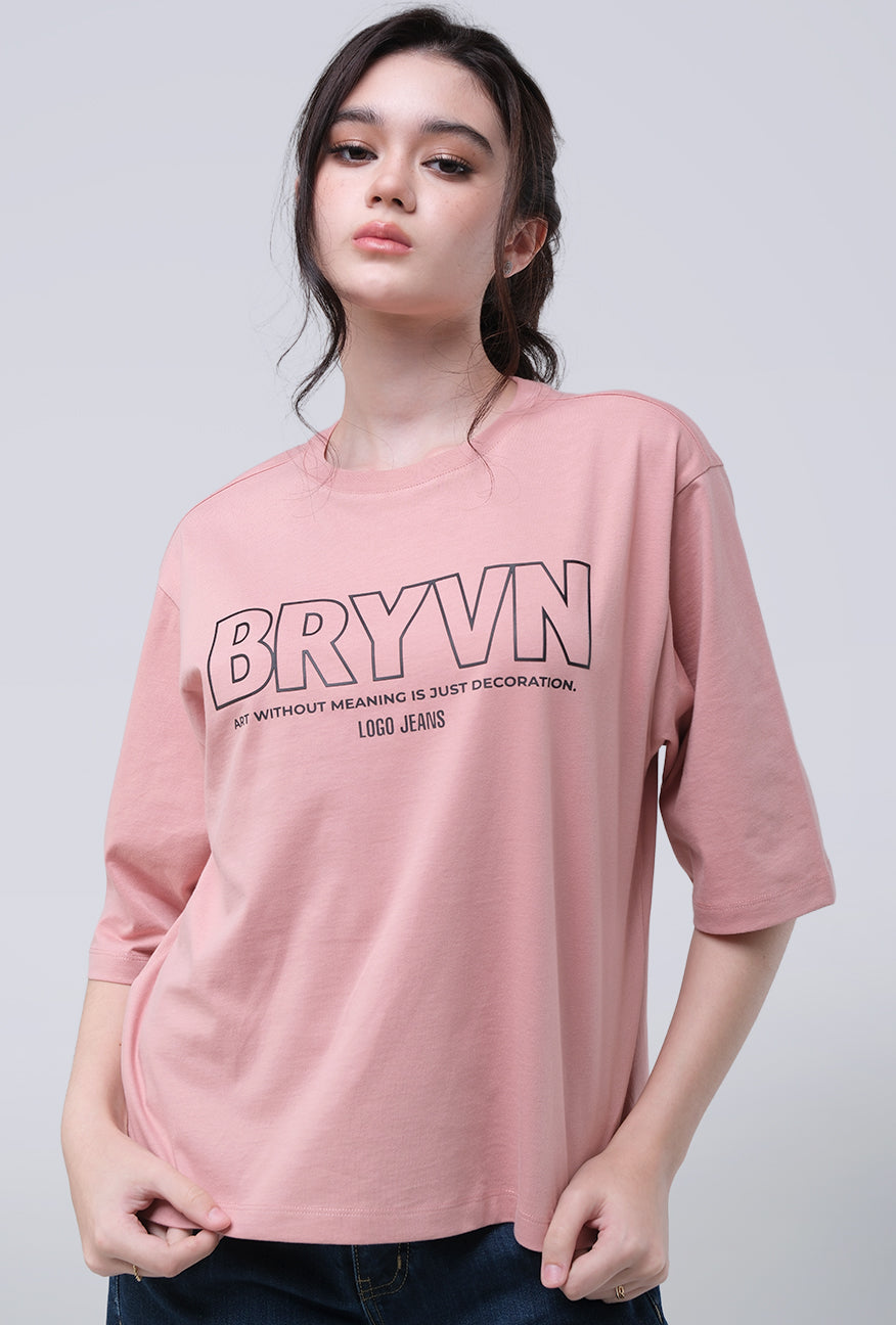 T-Shirt Lengan Pendek Lavilla Pink