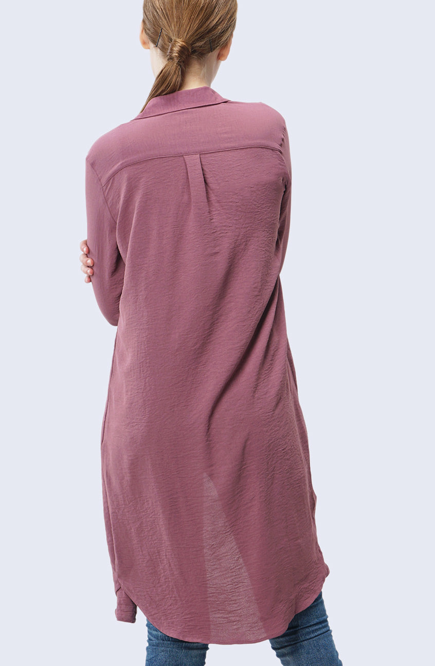 Dress Lengan Panjang Aisya Purple