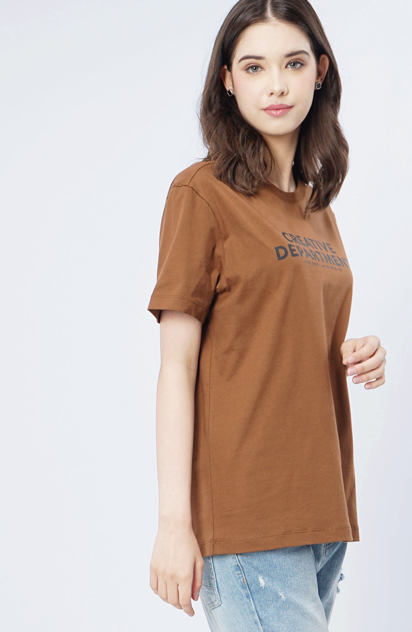 T-Shirt Lengan Pendek Dzafina Brown