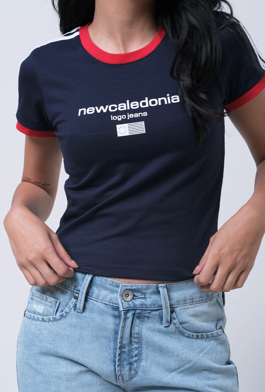 Baby Tee Veja Navy