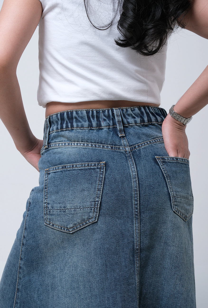Rok Panjang Luna Medium Blue