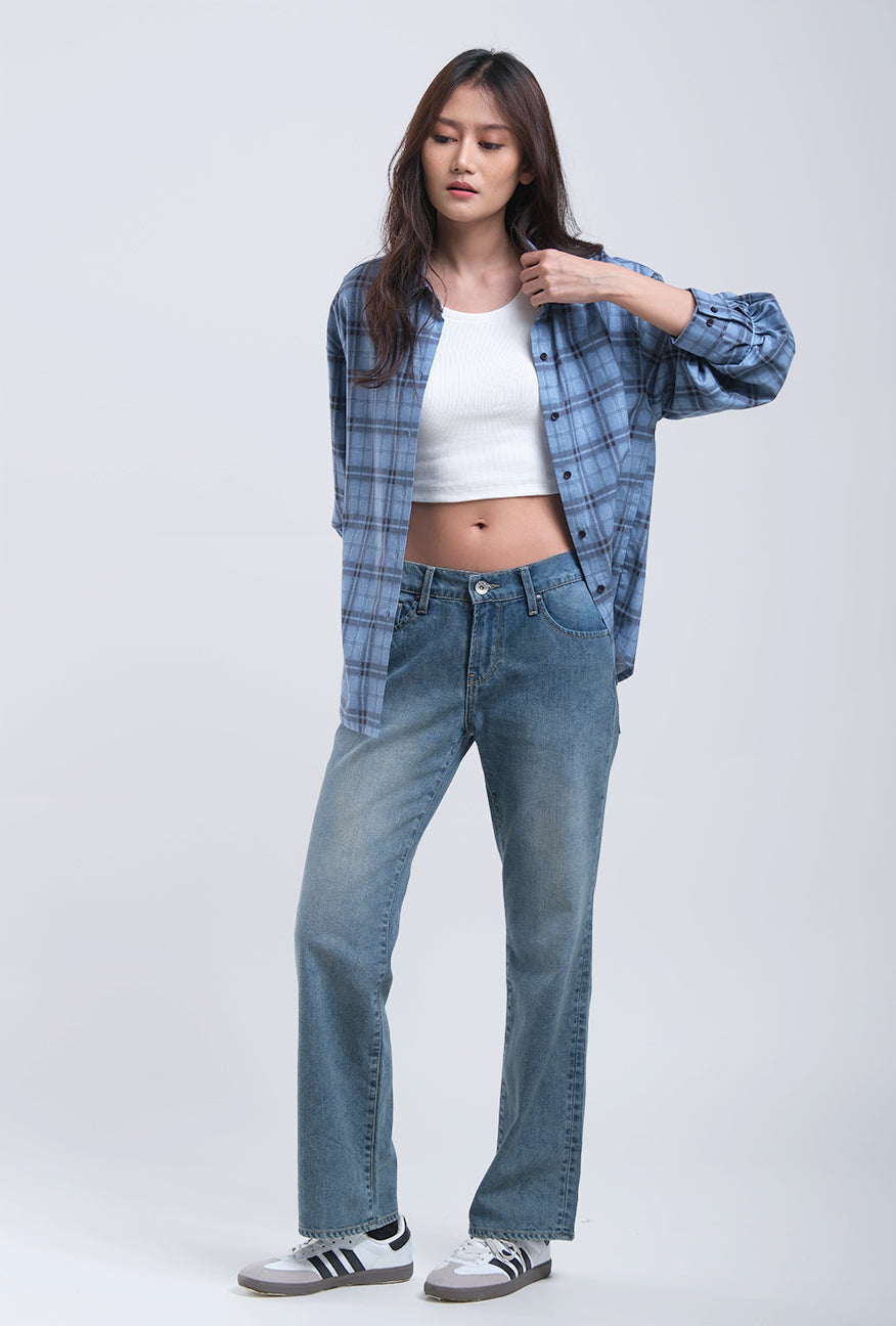 Kemeja Lengan Panjang Alanza 2.0 Blue Black