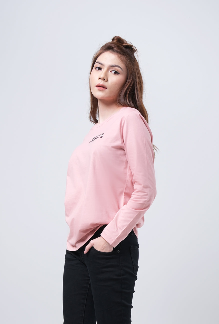 T-Shirt Lengan Panjang Darina Pink