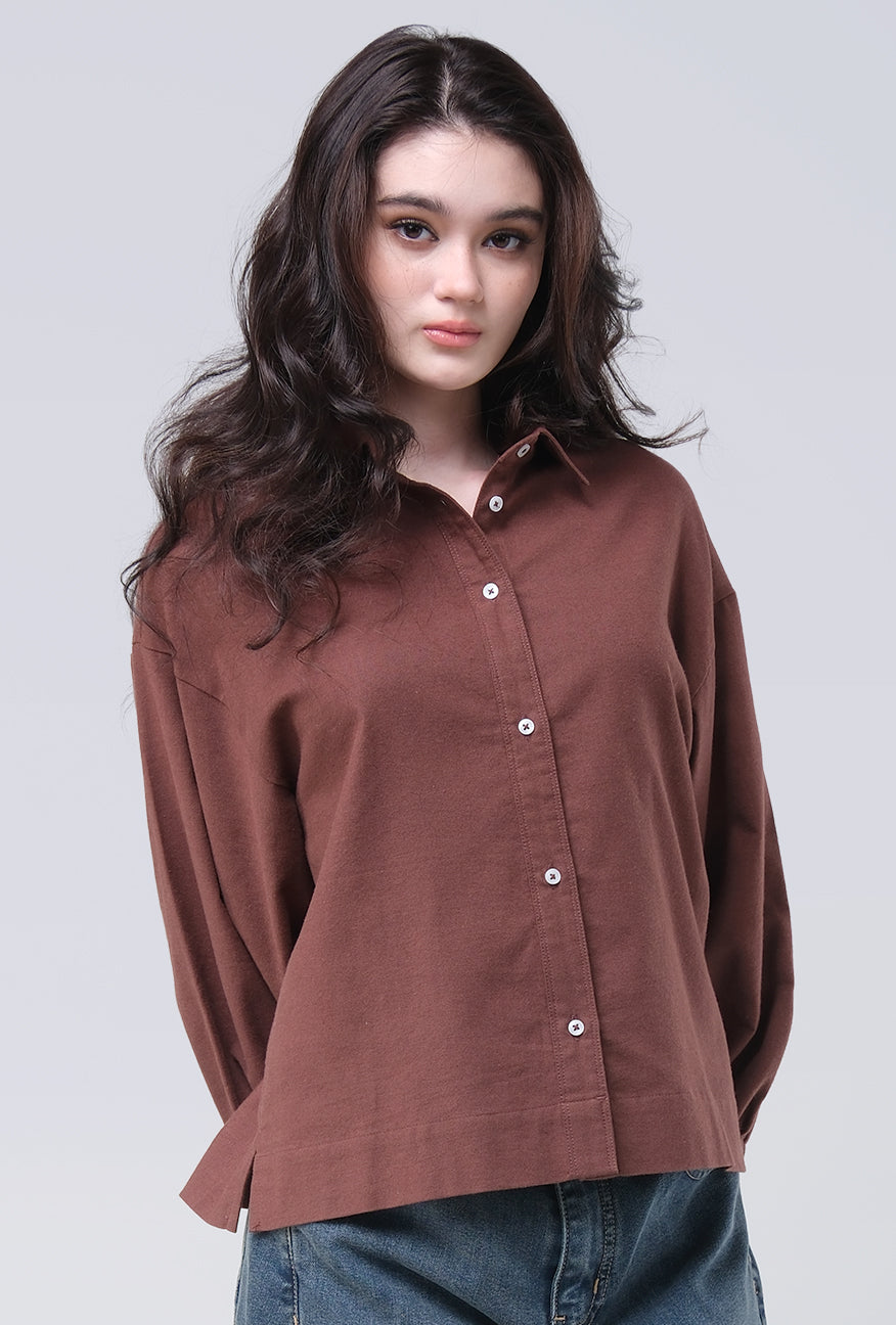 Kemeja Calula Brown