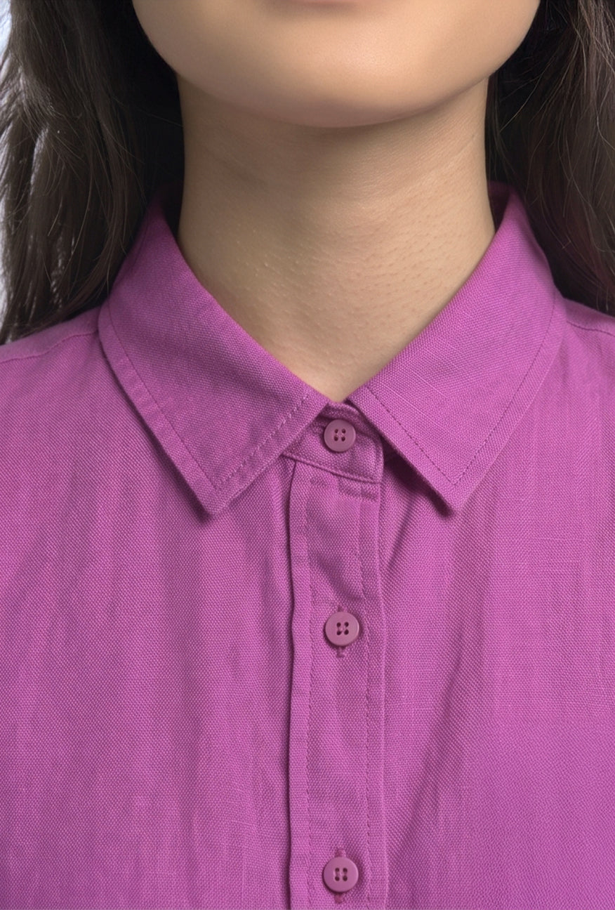 Kemeja Lengan Panjang Byan Pink Purple