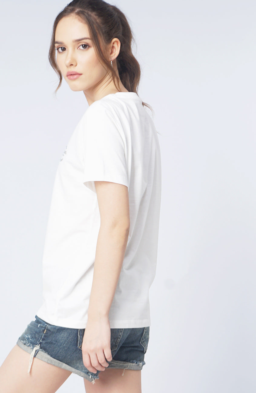 T-Shirt Lengan Pendek Amara White