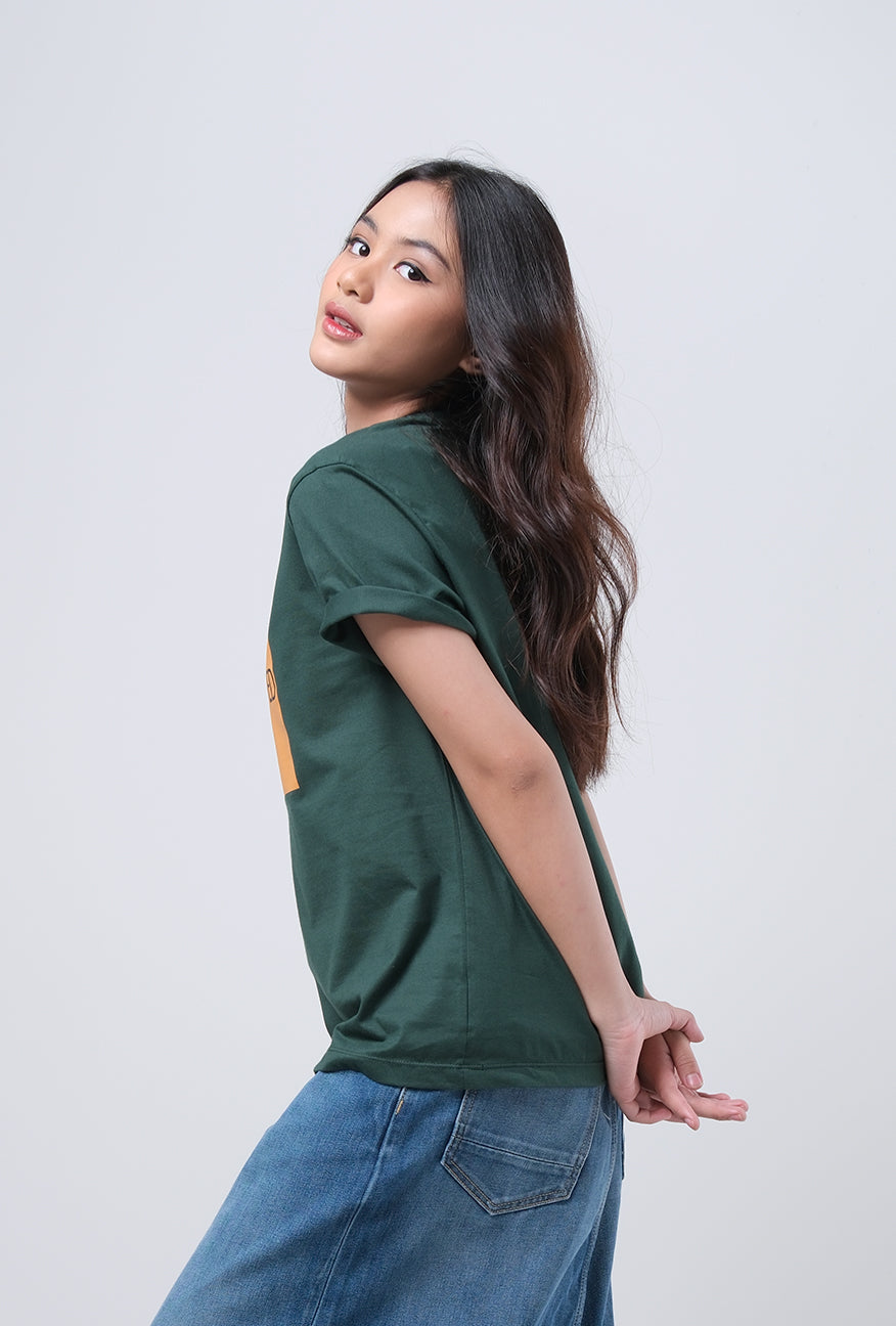 T-Shirt Basic Lengan Pendek Liam Dark Green