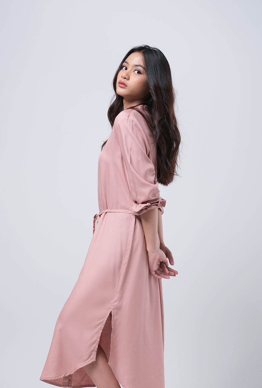 Dress Lengan Panjang Lyca Pink