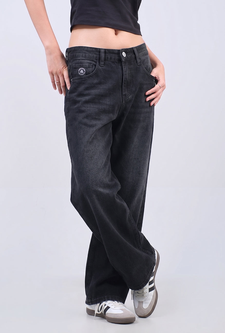 Jeans Raw Denim Loose L3 Series Dark Grey