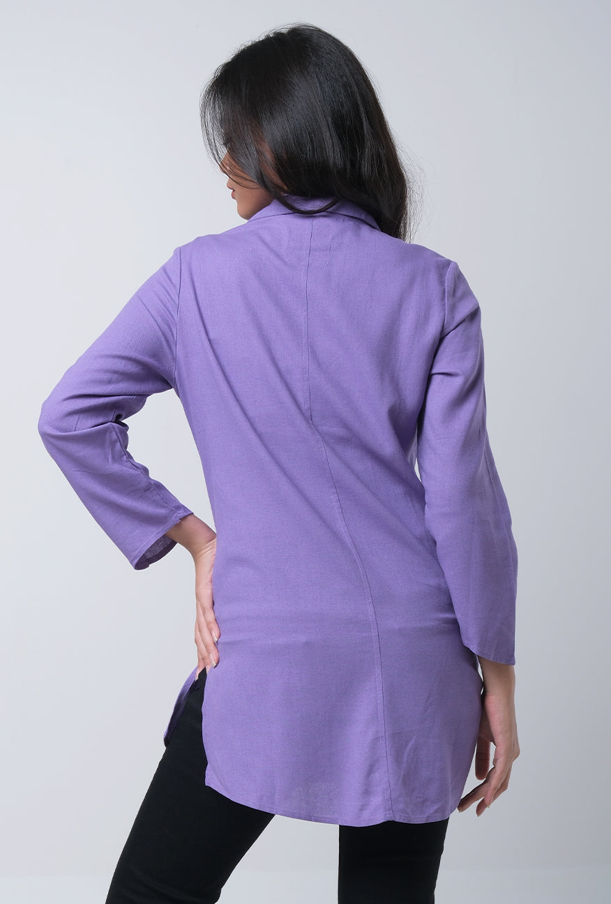 Kemeja Lengan Panjang Lucy Purple