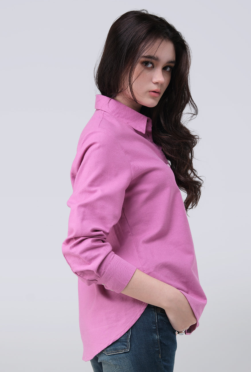 Kemeja Lengan Panjang Mellie Orchid Purple