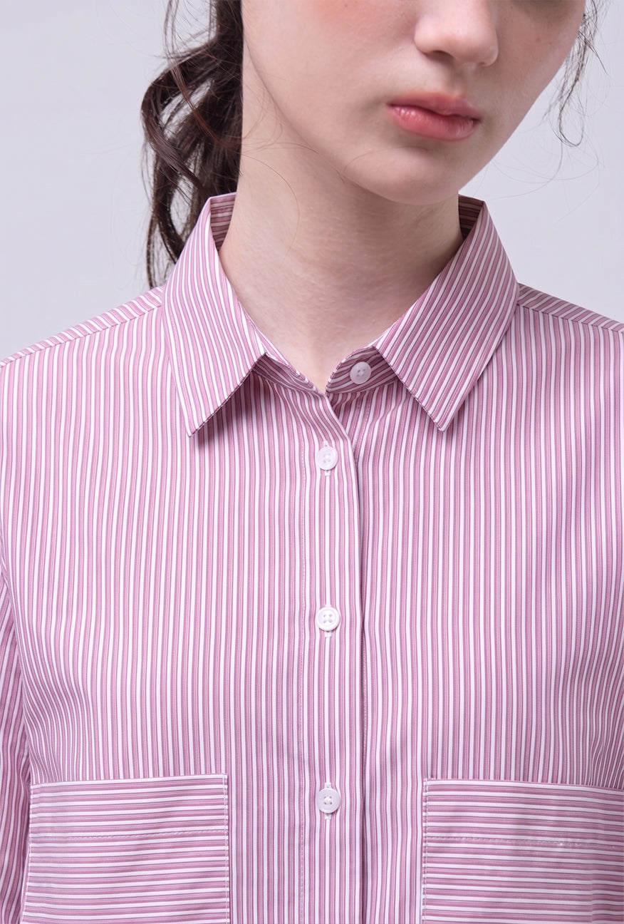 Kemeja Luna Purple White Exclusive Online