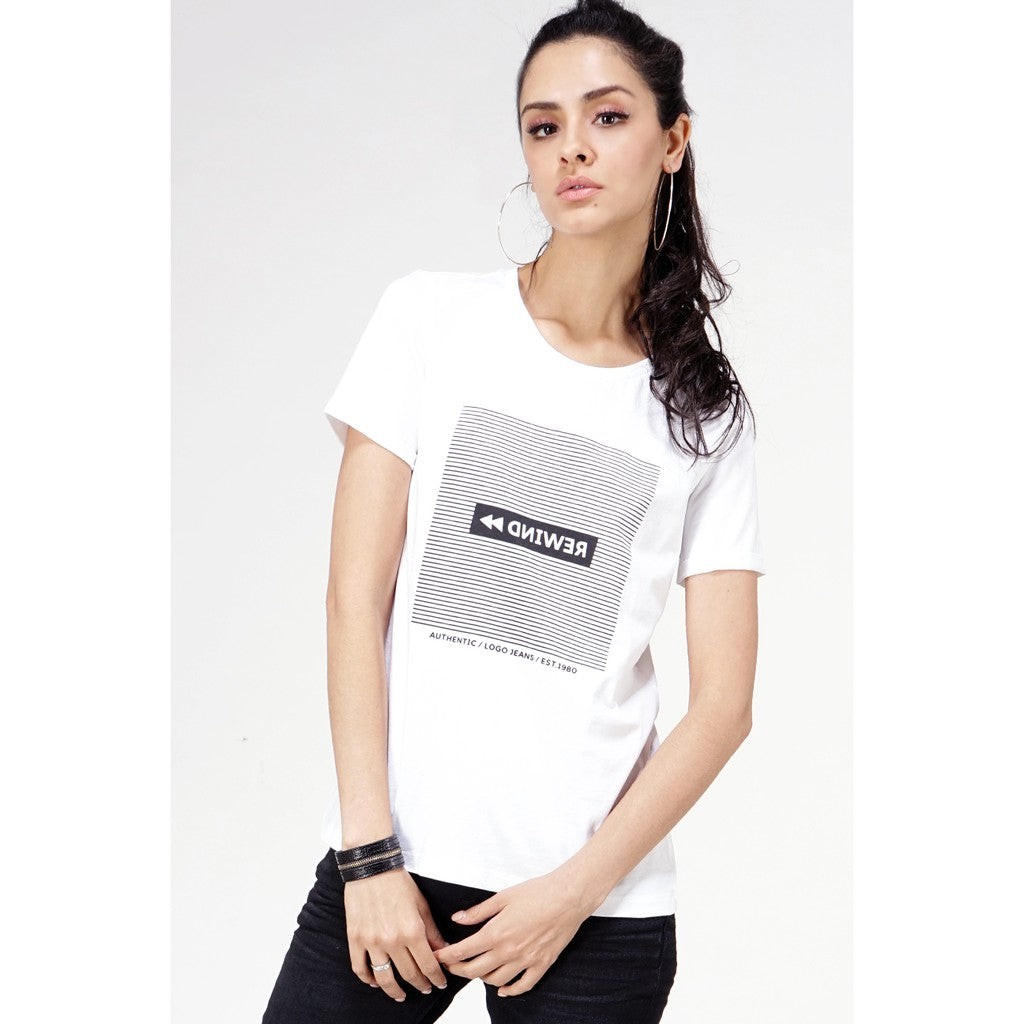 T-shirt Lengan Pendek Bree Offwhite
