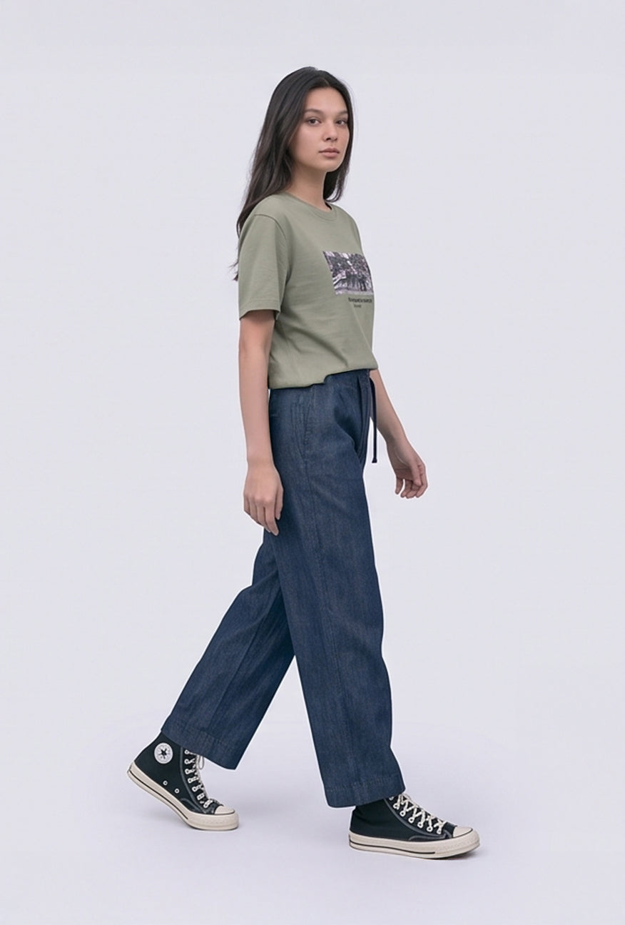 Celana Panjang Regular Nicoline Dark Blue