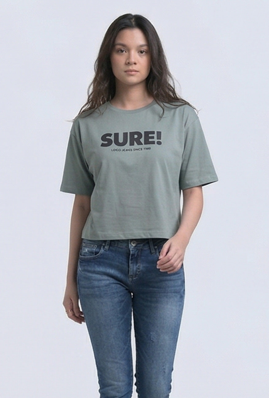 T-Shirt Lengan Pendek Talia Dusty Green