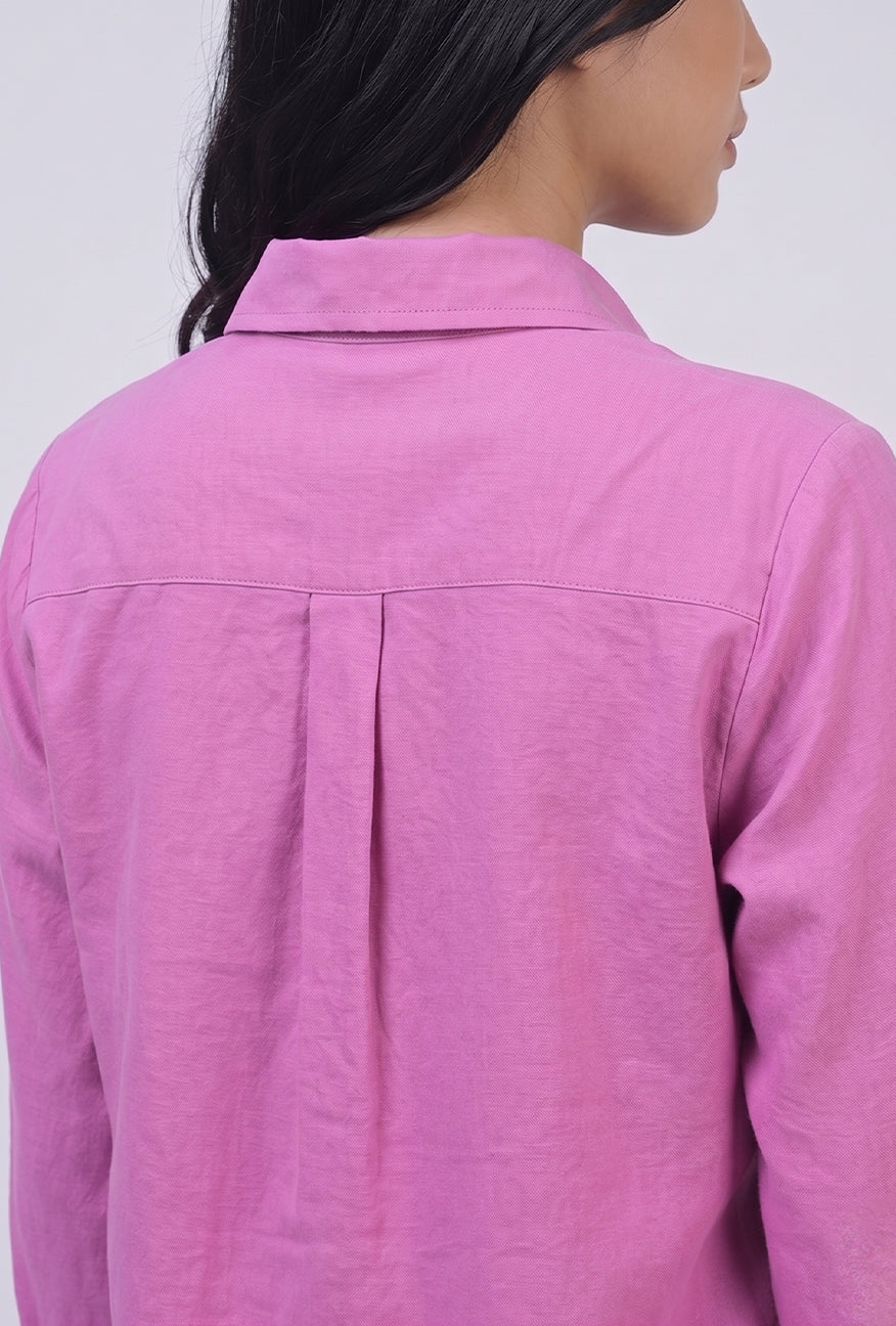 Kemeja Lengan Panjang Mellie Orchid Purple
