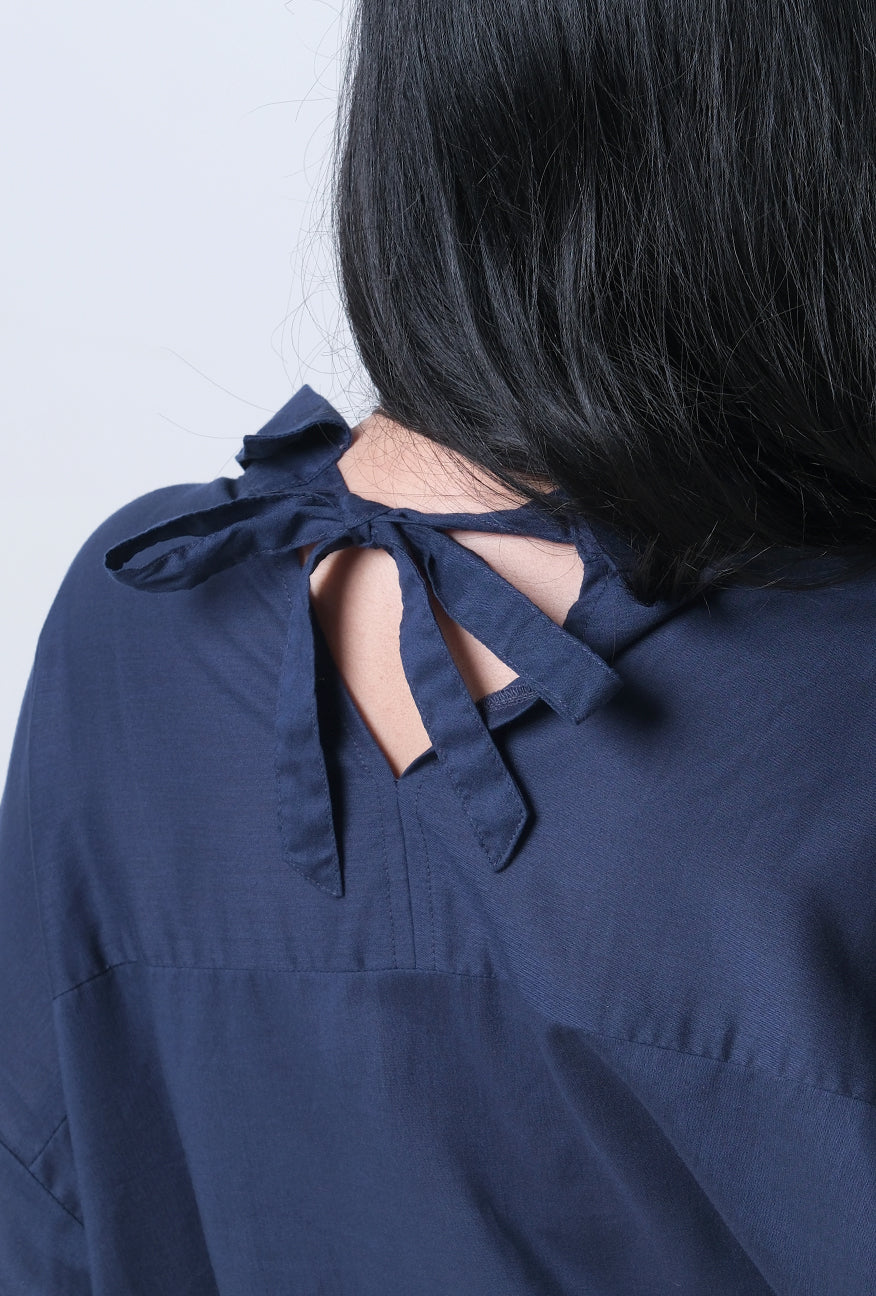 Kemeja Lengan Panjang Beiza Navy