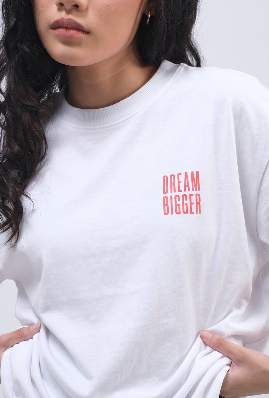 T-Shirt Lengan Pendek Maurine White